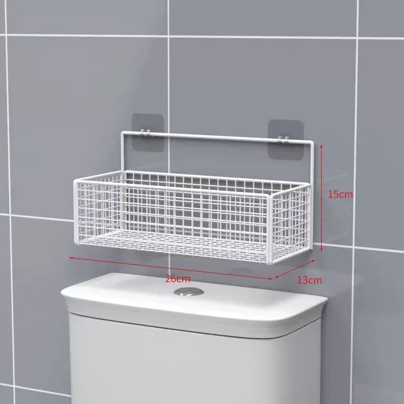 Over-the-Toilet Wall Shelf Bathroom Vanity No-Drill Storage Rack