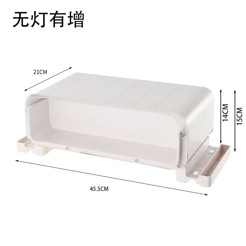 電腦顯示器架辦公室工位桌面簡約收納置物架帶燈手辦盒子