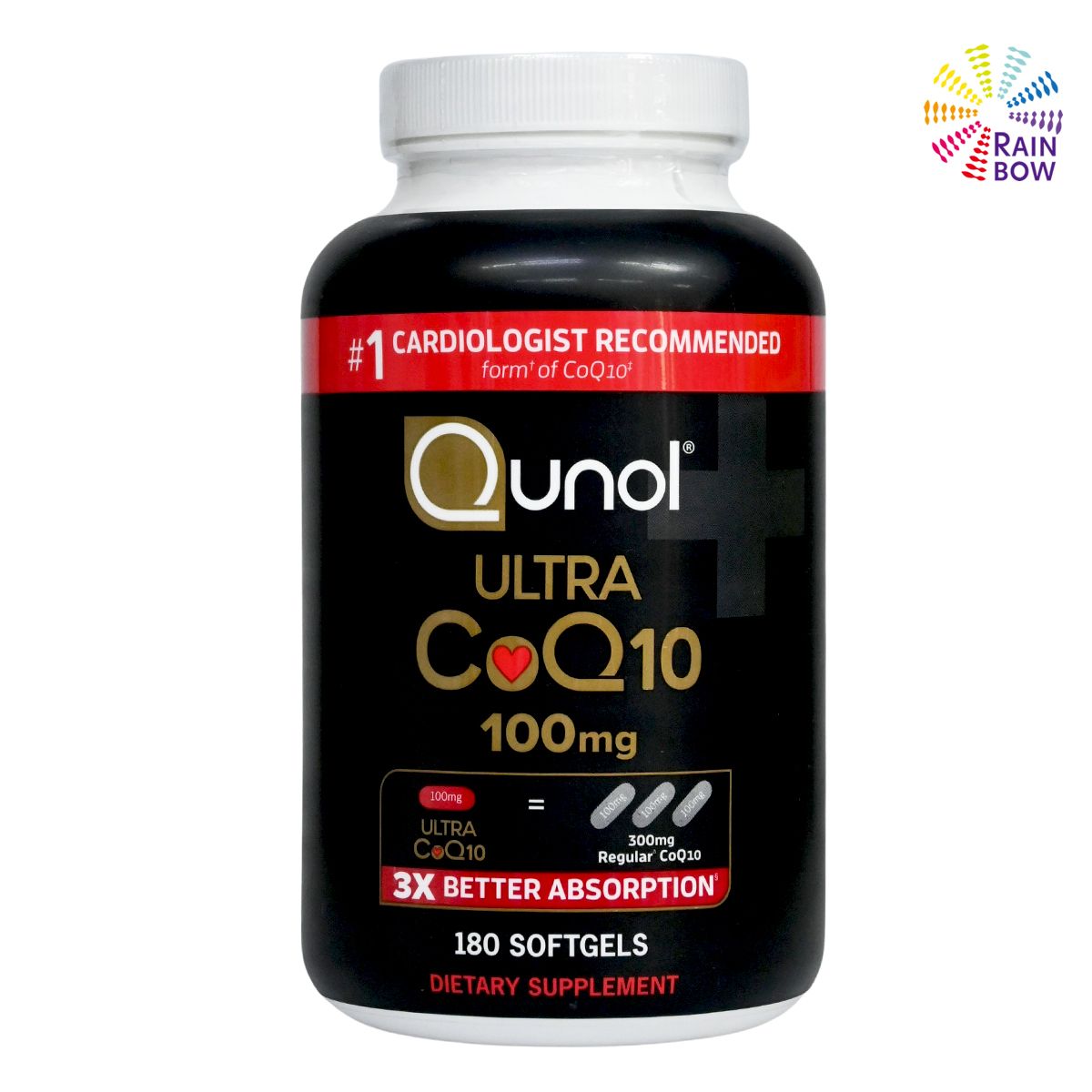 Qunol | 超級輔酶Q10 100mg 180 粒 [新舊包裝隨機發貨](平行進口) (898440001295)到期日:27年12月 ...