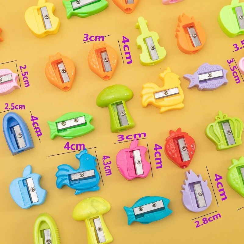 可愛動物造型轉筆刀 兒童單孔鉛筆刨 小學生卡通削筆刀- 卡通造型卷筆刀款式【隨機】 均碼