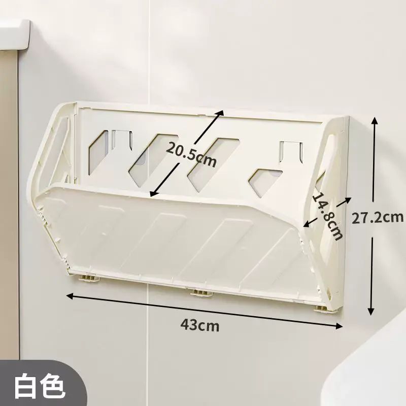 家用客廳壁掛式收納鞋架免打孔收納盒整理架可摺疊多功能收納架子