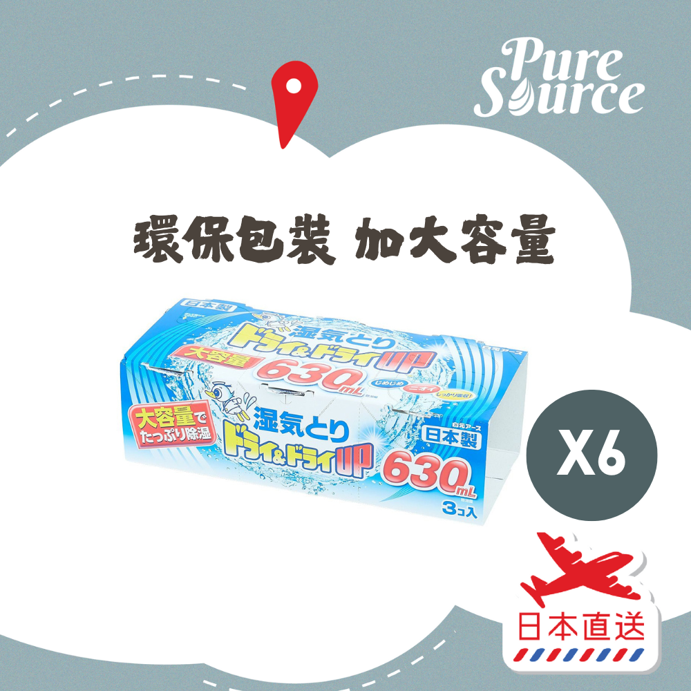 [Direct Import] Large Size Interior Dehumidifier Box (630mlx3) x 6  #parallel import