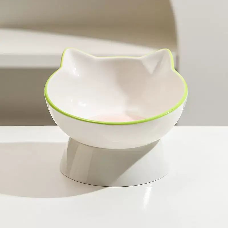 Ceramic Cat Dog Bowl with Stand Parallel Import