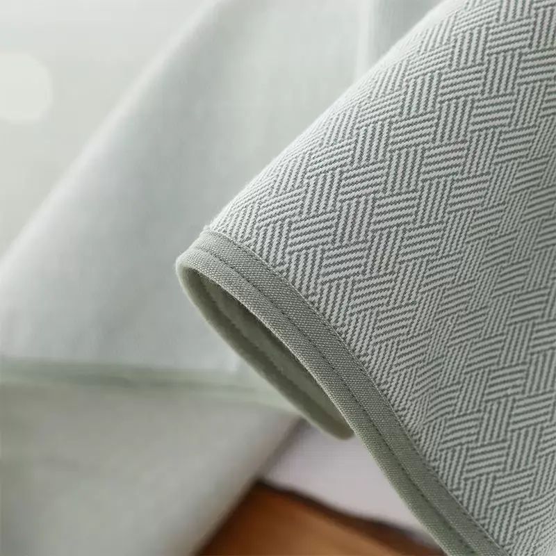 Pure cotton thickened encrypted jacquard old coarse cloth mat linen bed sheet three-piece set for s
