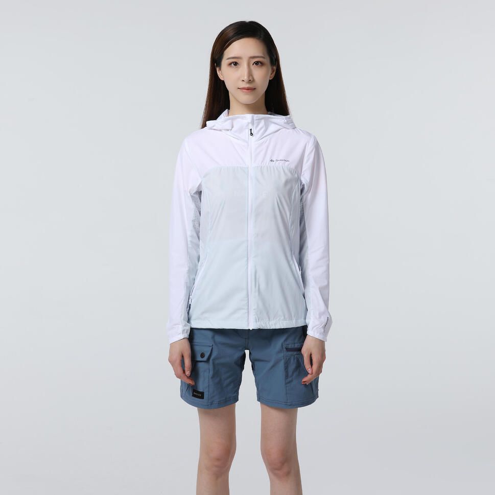 Women's UV Protection Hiking Jacket - Helium 500 - Blue Grey