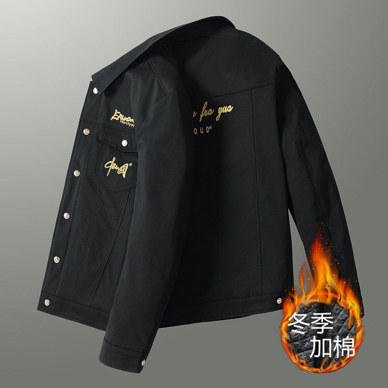 新款男士中国风刺绣休闲夹克潮流时尚棒球领男装上衣外套