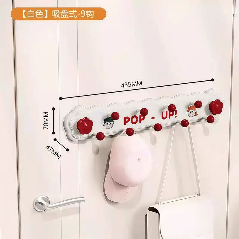 多巴胺啜盤旋轉聯排掛鉤一排免打孔強力承重浴室廚房玄關門後粘鉤
