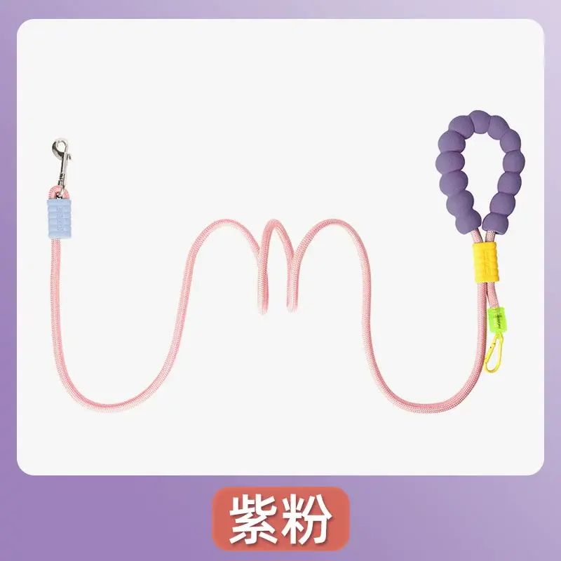 日本MUJIQ Pet棉花糖狗狗牵引绳遛狗绳小中大型犬狗狗绳子防爆冲