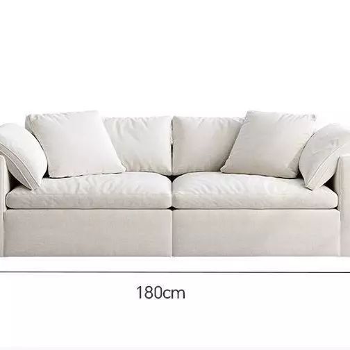 奶油风布艺沙发北欧客厅高级感小户型棉麻复古cloud极简沙发组合