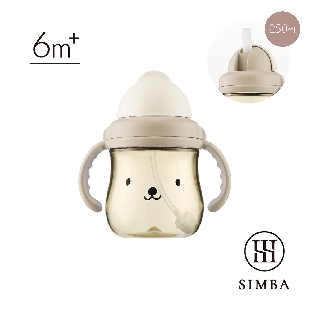 好樂飲PPSU防漏滑蓋學習水杯(可可杏)          