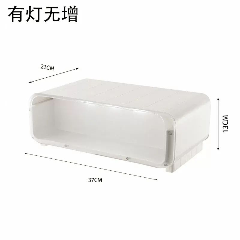 電腦顯示器架辦公室工位桌面簡約收納置物架帶燈手辦盒子