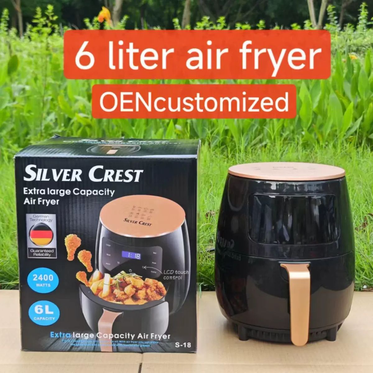 6L Air fryer 多功能智慧觸屏焗爐大容量氣炸鍋電炸鑊薯條機