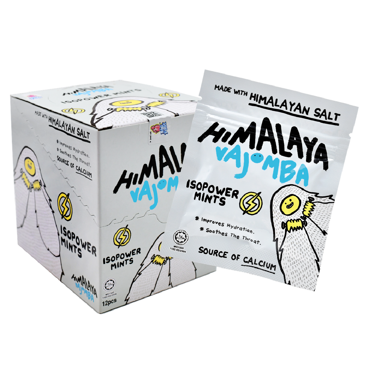 皇炸萌爸闪电果香薄荷糖 (15g❎12) Big Foot 喜瑪拉雅山鹽薄荷糖 水果味 维C 平行進口 #最佳期限#最佳期限 2028-5-5 #e閃購snacksales