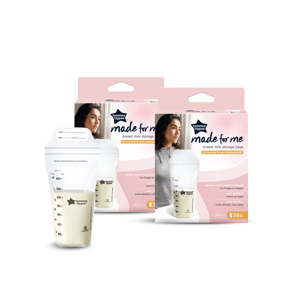 Made for Me 350ml Milk Storage Bags (36 pcs) x 2 packs