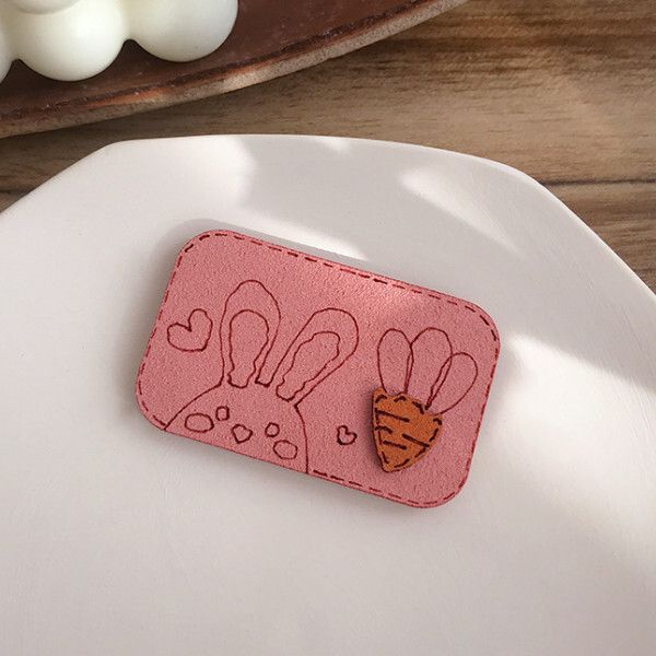【特價品】甜美卡通小動物魔術貼 碎发贴 劉海貼 黏頭飾品（兔子粉）#03 #DH00000225(D1-3)