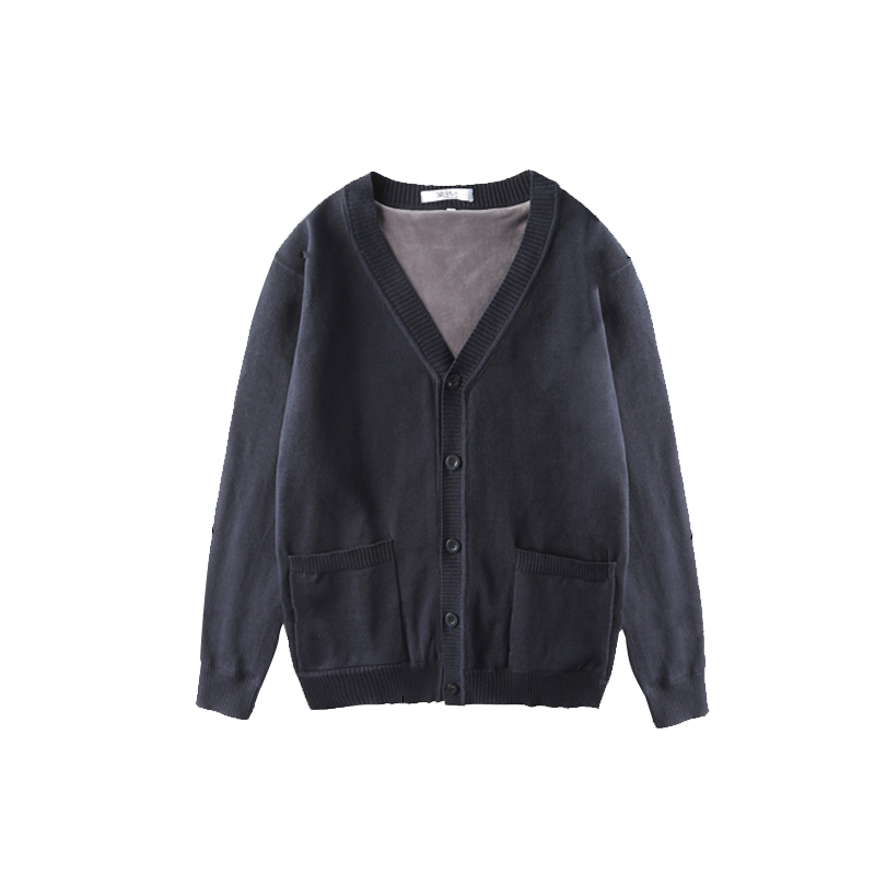 安赛瑞 护士毛衣 粗毛线开衫外套 卫校美容院春秋长袖针织衫