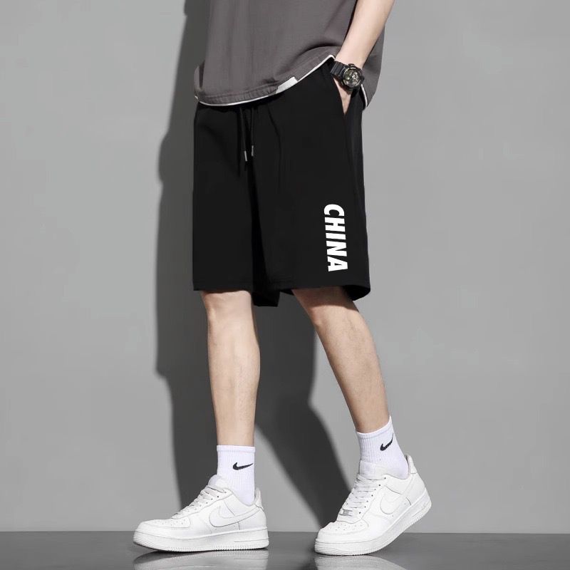 Casual Summer Men's Five-Finger Shorts Simple Print Loose Short Pants for Outdoor-K902 3XL