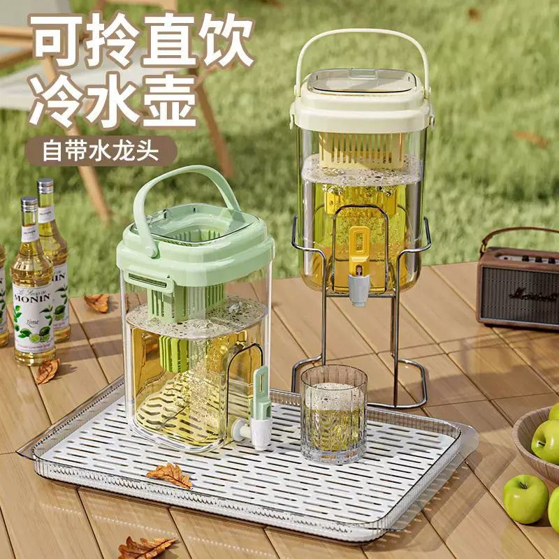 Stylish Water Jug with Tap, Large Capacity Beverage Dispenser