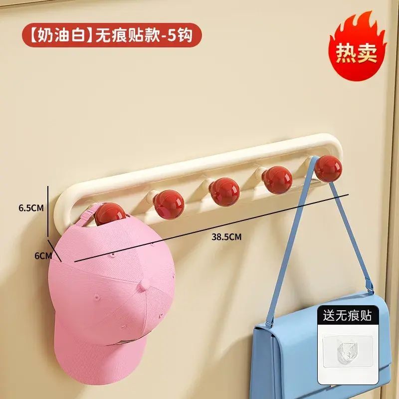 掛鉤啜盤免打孔家用衣服帽強力排鉤浴室玄關門後強力承重掛衣鉤