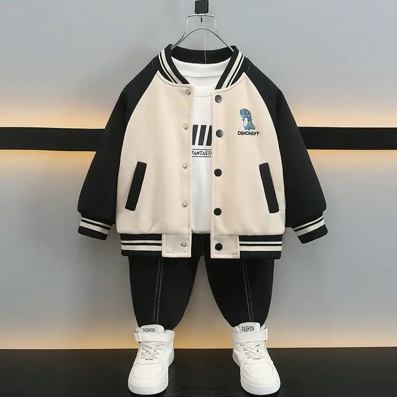 男童棒球服 新款外套春秋 新款時髦兒童休閒衣服 中小童運動#2452