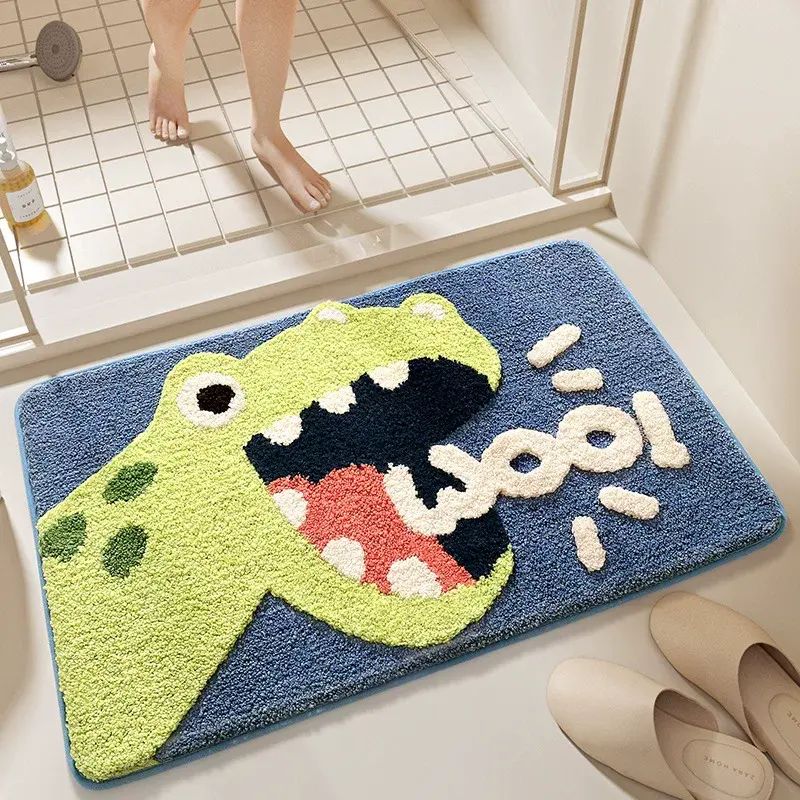 卫生间门口吸水地垫浴室防滑地毯家用可爱动物垫子厕所卫浴踩脚垫