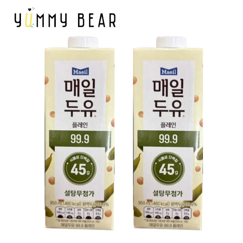 99.9% No Added Sugar Soy Milk 950ml x 2(Packaging random-Parallel Import-EXP:2026/05/15)