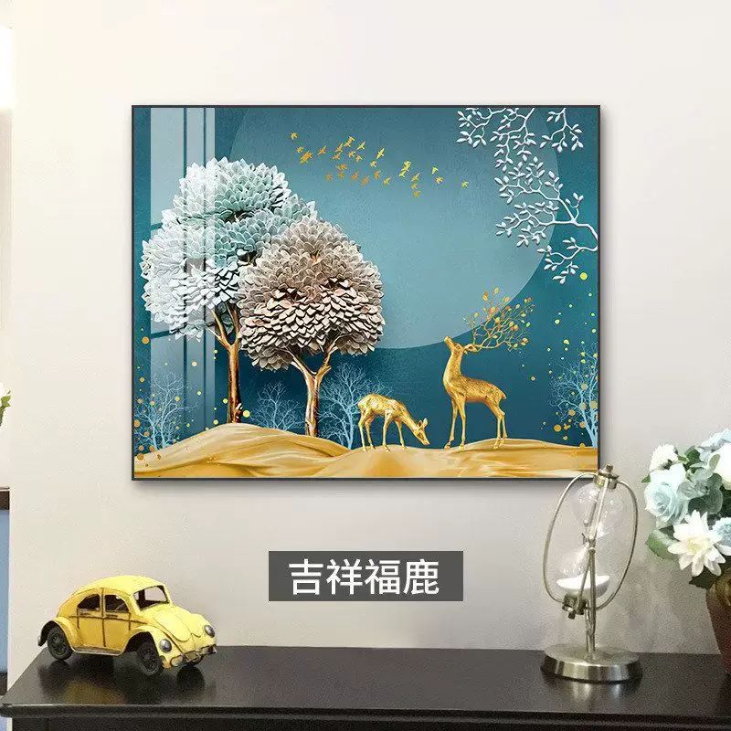 现代轻奢电表箱装饰画免打孔配电箱挂画餐厅弱电箱遮挡电闸箱壁画