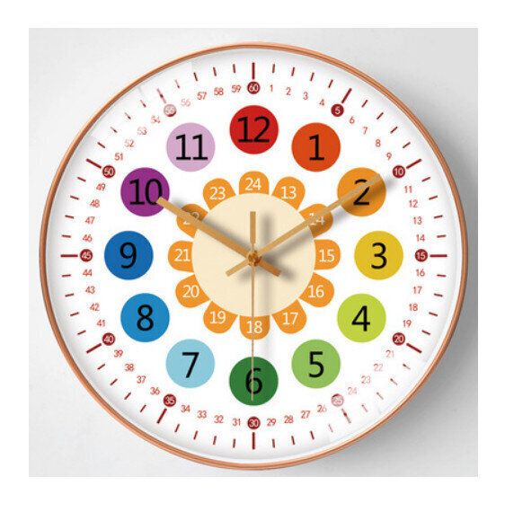 家用兒童房石英掛鐘（3020金色）【12英寸】