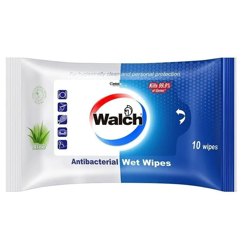 威露士Walch潔膚溼巾溼紙巾蘆薈10片裝 隨身便攜旅行衛生清潔現貨