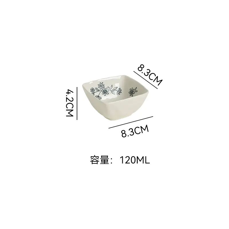 印花碟子小菜酱料骨碟酒店家用陶瓷小碟套装陶瓷碟调味酱油醋碟子