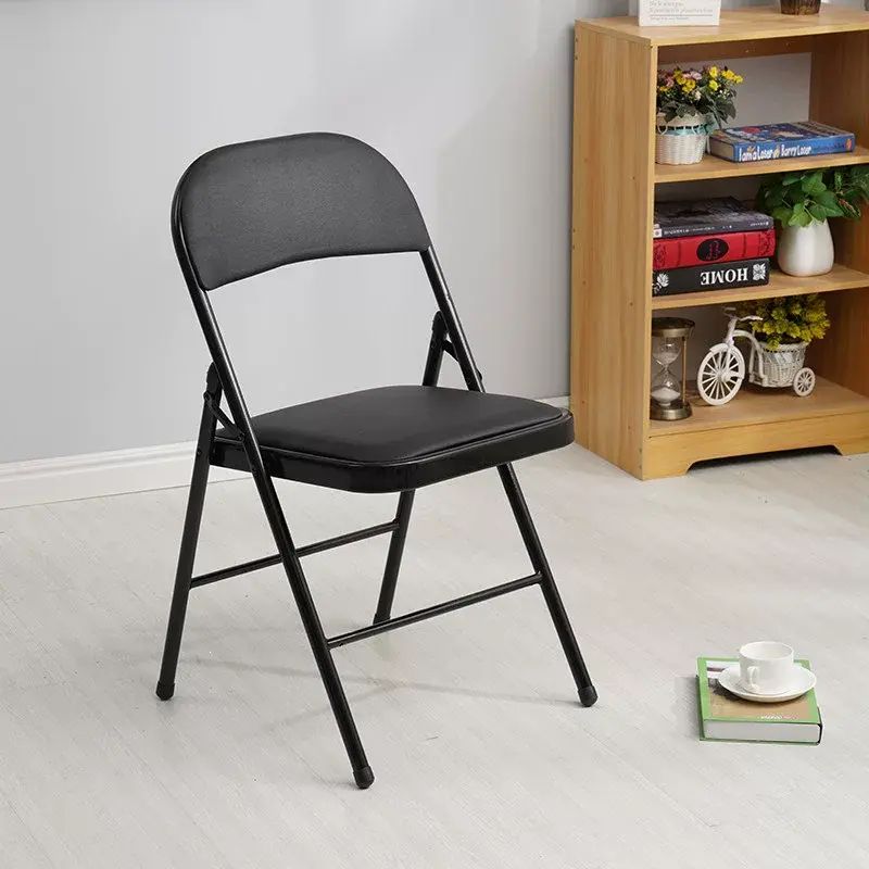 Simple training and meeting chair with backrest, portable chair