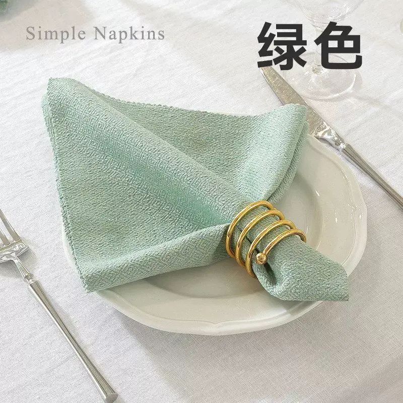 新款纯色西餐垫隔热防烫仿棉麻餐巾口布餐垫酒店折花餐巾布艺