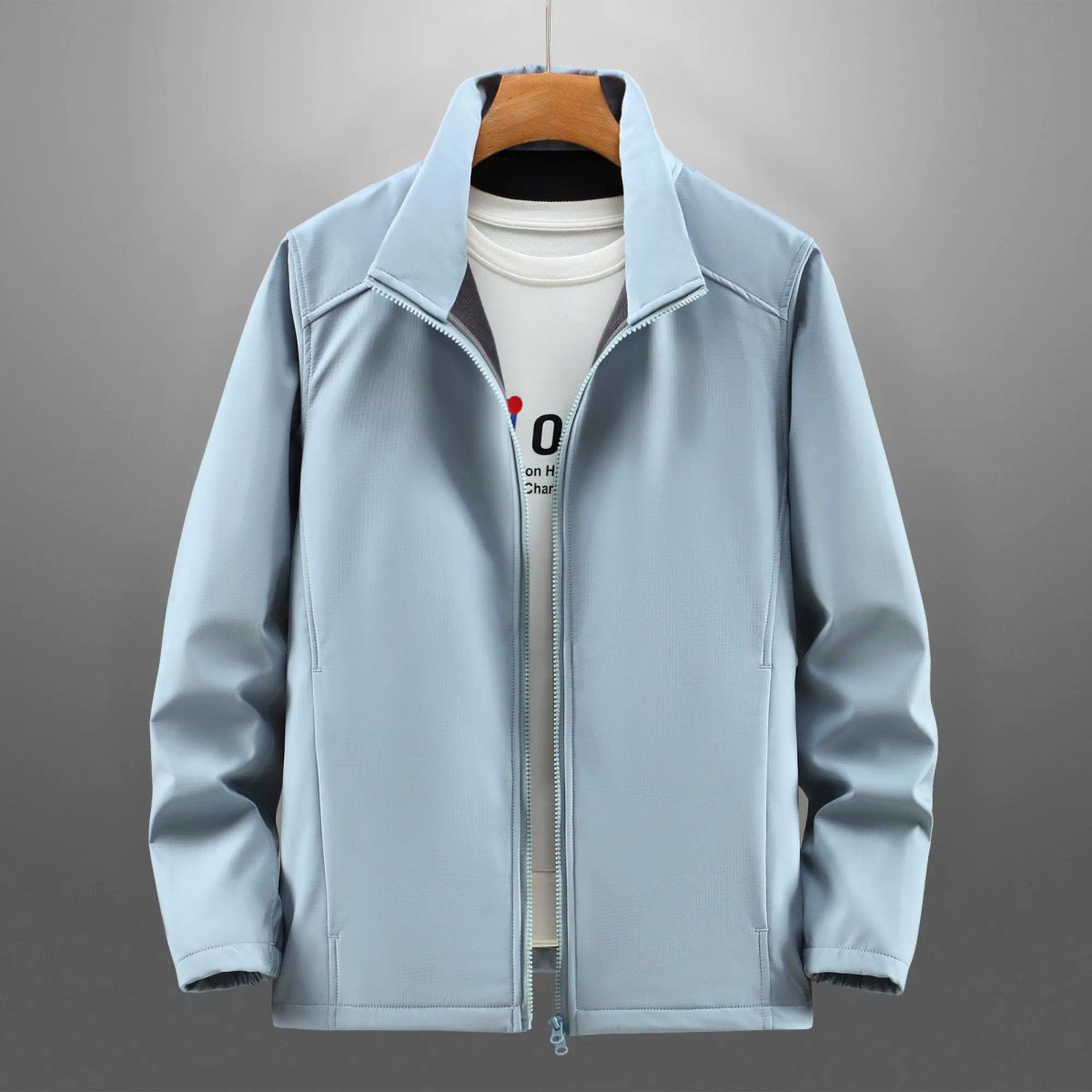 新款纯色2025男冲锋衣软壳衣夹克休闲户外防风高品质防水透气