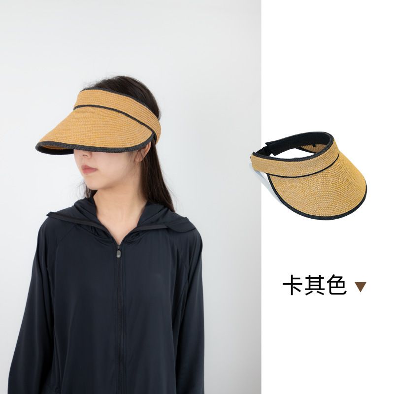 new straw woven sky top sun hat women spring summer beach vacation sunshade straw hat face cover