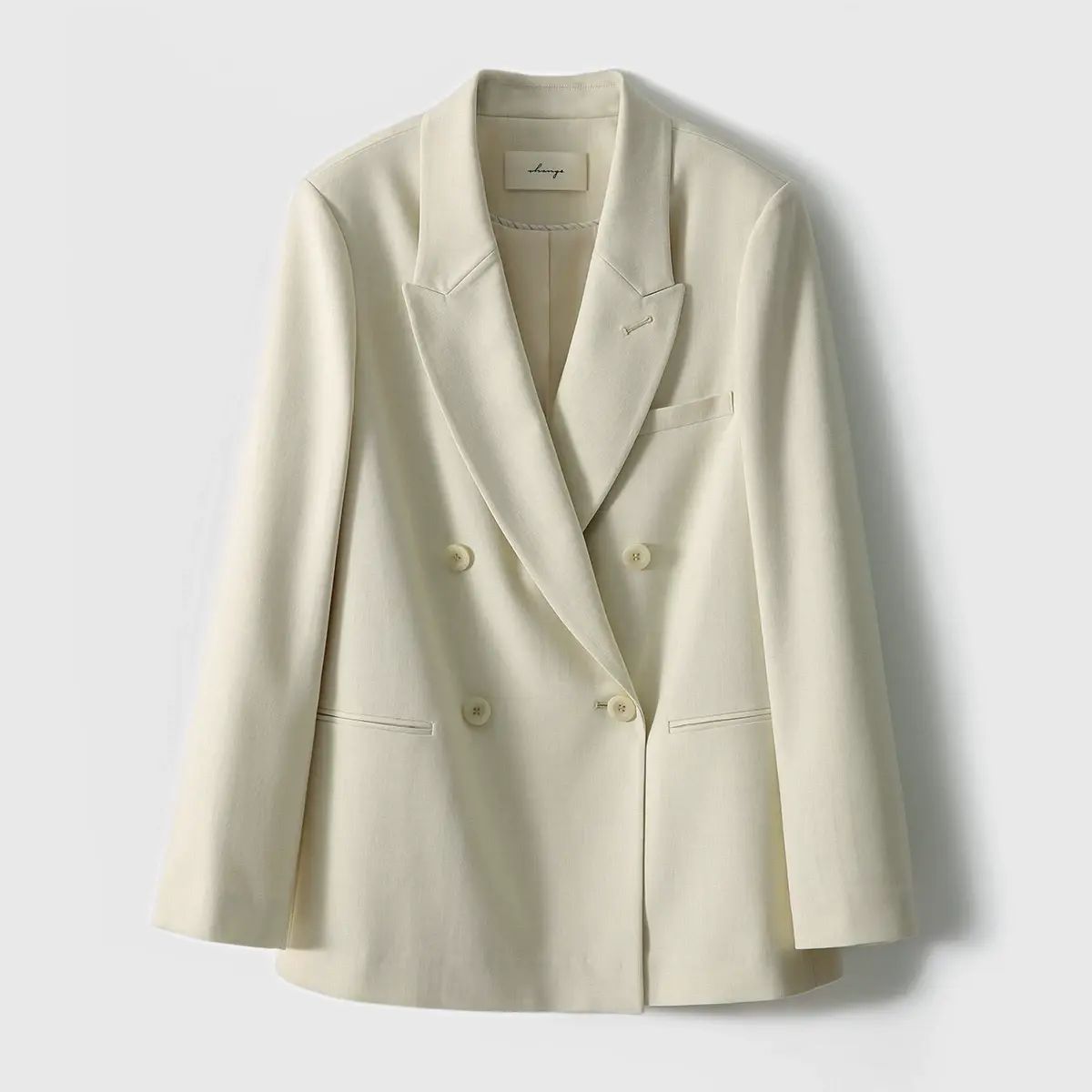   Xiaohan Ge commuter suit  high waist casual pants  spring new suit suit se  Suit  Lotus Seed Rice
