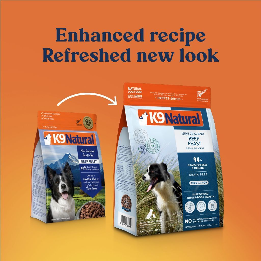 Freeze Dried Dog Food - Beef Feast 1.8KG (Switching to new packaging)