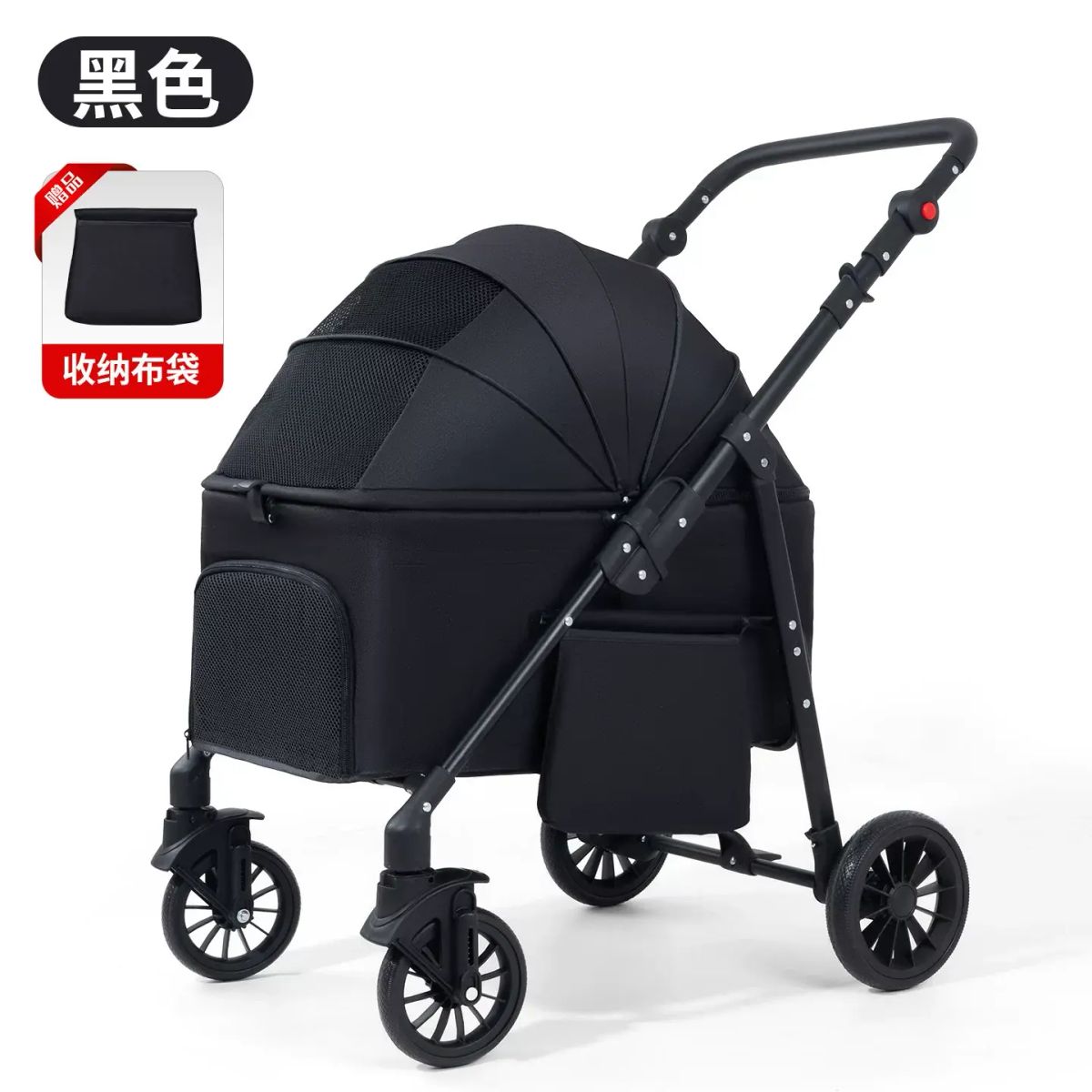 寵物手推車輕便摺疊遛狗車中小型犬貓手推車狗拉車
