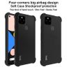 適用於 Google Pixel 5 艾美克 全包防摔軟套氣囊版 帶屏幕貼（金屬黑）