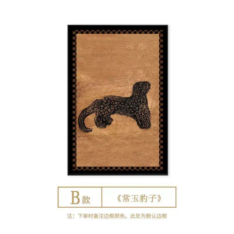 法式中古复古客厅装饰画落地画大幅竖版玄关过道走廊挂画