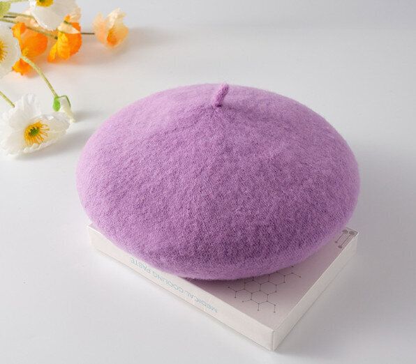 兒童貝雷帽【淺紫色（建議年齡：2-6歲）（帽圍尺寸：48cm-50cm）】