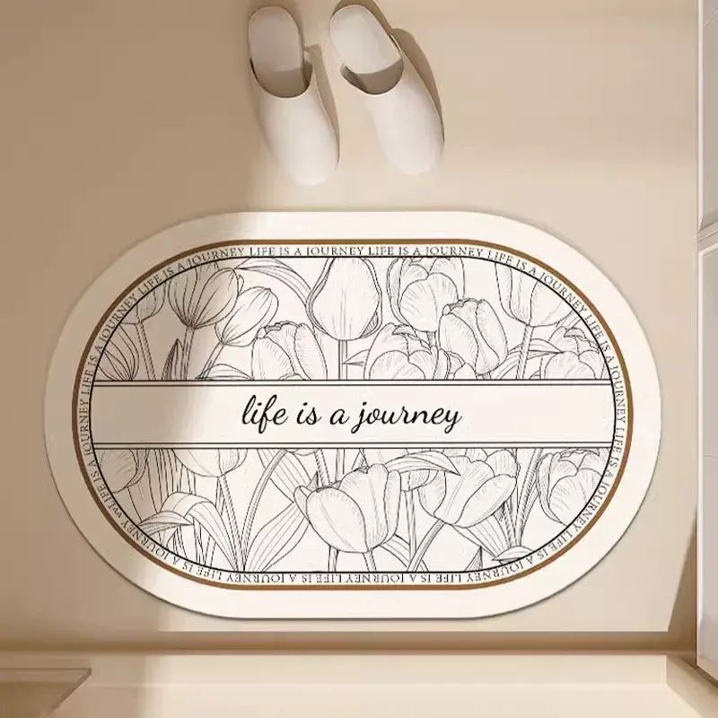 浴室地垫硅藻泥防滑吸水软垫洗手间厨房脚垫子卫生间门口厕所地毯