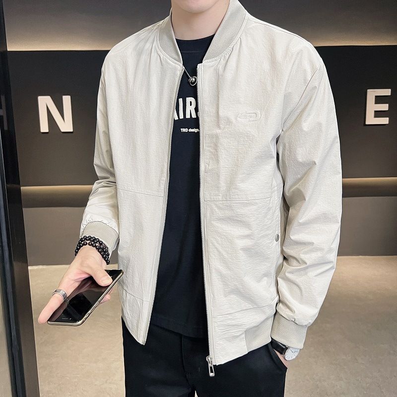 优质棒球领夹克男士2025春季新款韩版潮流帅气修身百搭薄款外套男