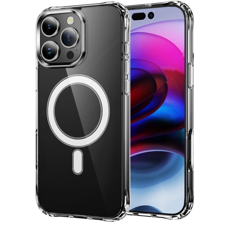 四角氣囊防摔MagSafe磁吸手機殼  適用於 iPhone 16 Pro Max（透明無色）