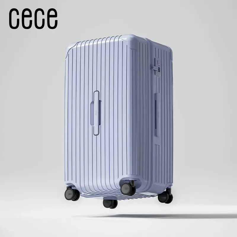 Cece大容量深倉拉鏈行李箱 輕便耐用旅行箱 拉桿皮箱 香港熱賣- 丁香紫 28寸-PLUS加厚-託運箱【雙層防爆拉鏈-大容量深倉設計-魔術隔板-同尺寸更能裝】