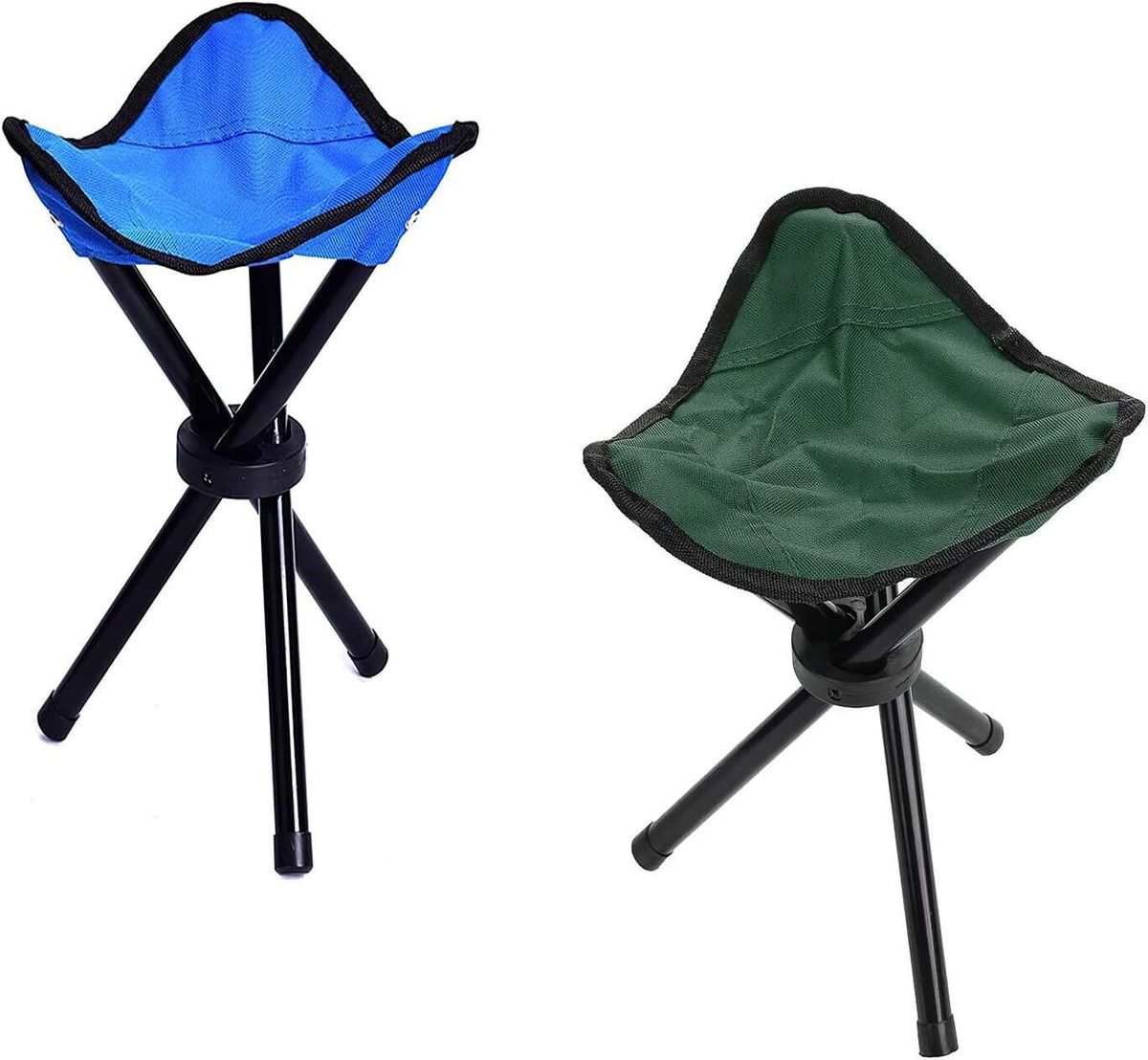 KADIGO 2张露营折叠椅组合，适用于露营、登山、钓鱼、徒步、海滩的三脚折叠凳，便携式露营凳