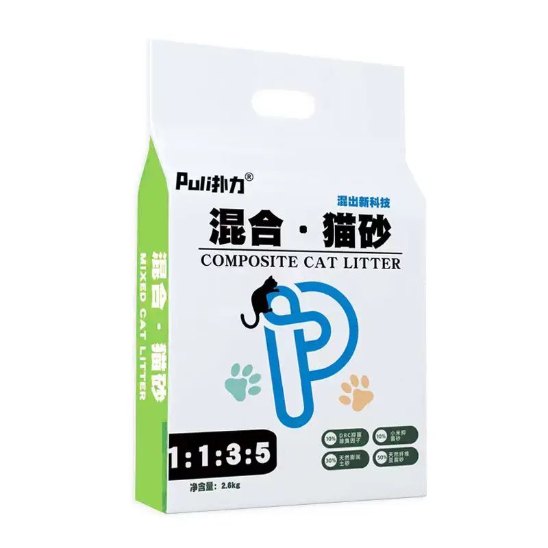 扑力小米豆腐混合猫砂除臭低粉尘结团奶香味膨润土2.6kg