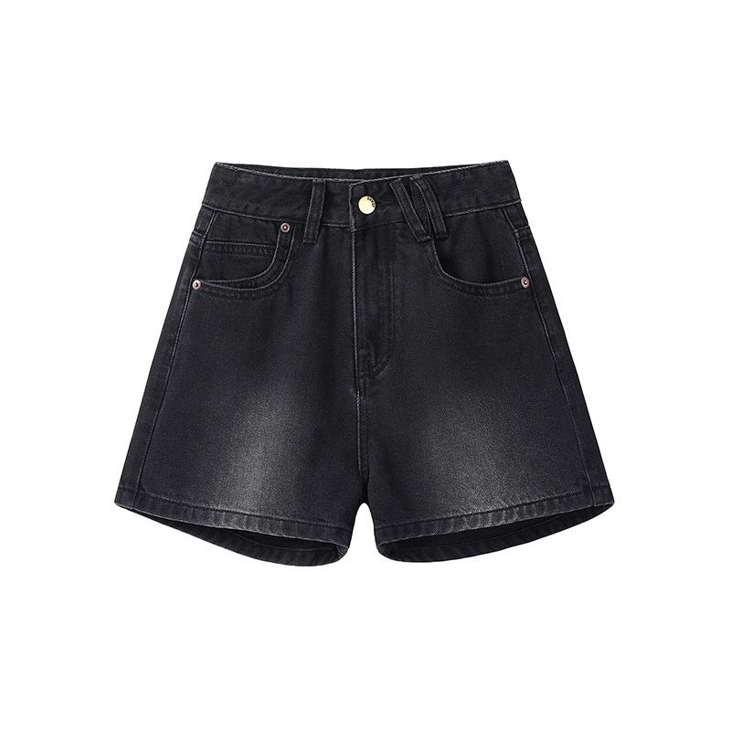 Women's high waisted denim shorts for spicy girls, slim fit and slimming, A-line wide leg hot pants