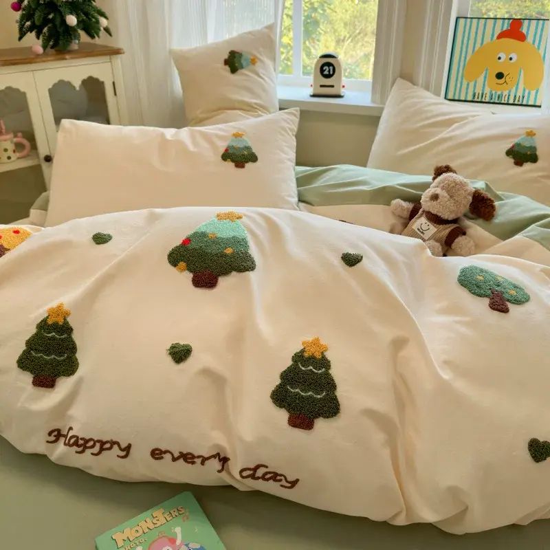 可爱小马加厚棉棉磨毛秋冬加厚被套四件套床单三件套卡通被罩