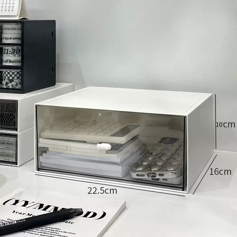 文具桌面收纳盒抽屉学生ins化妆品办公室笔宿舍亚克力书桌置物架