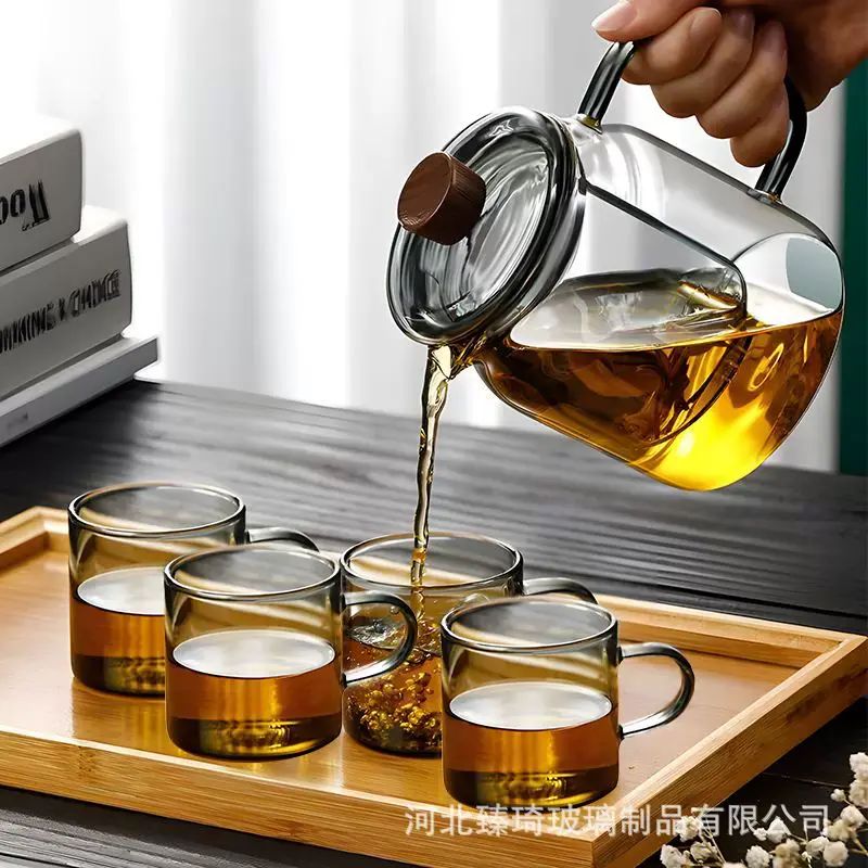 廠耐熱玻璃茶壺泡茶茶具套裝泡茶壺厚單壺泡茶器圍爐煮茶專用